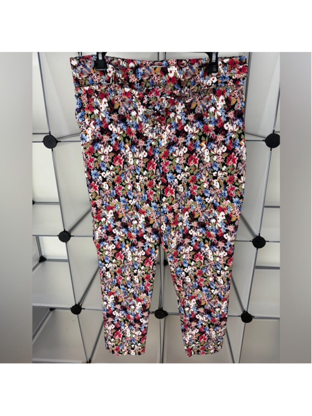 Jules & Leopold Women's Floral Print Belted Pull-On Pants Size L New